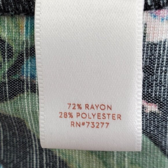 LC Lauren Conrad Watercolor Floral Feminine Peasant Pullover Top Blouse Size S - Picture 11 of 13